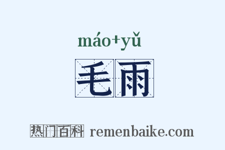 毛雨是什么意思的图片